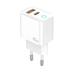 Ładowarka sieciowa USB-A + USB-C 20W