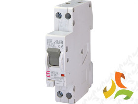 Wyłącznik różnicowoprądowy z członem nadprądowym (zasilanie od dołu) B 10A 1P+N 30mA typ A KZS-1M 1P+N A B10/0.03 6kA 002175202