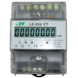Licznik elektroniczny przekładnikowy 3-fazowy LE-02d CT 3x6A F&F