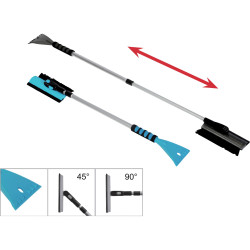 IWH 886503 Aluminium Ice scraper/brush Blue Soft grip Retractable 77x15x11cm