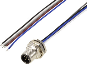 TRU COMPONENTS TC-12833192 Wbudowane złącze czujnika/aktuatora, piny: 5, 0.5 m, 1 szt.