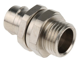 Łącznik do kanałów kablowych Adaptaflex gwint M16 16mm Przegub Mosiądz IP40 Srebrny