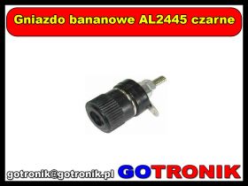 Gniazdo bananowe AL2445 czarne