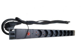 Listwa zasilająca 19 8x230V z ogranicznikiem PP LZ1U8GBW-Z