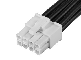 Kabel przewód-płytka, Mini-Fit Jr., 600 V, 9 A, raster: 4.2mm, 600mm, Złoto, Czarny