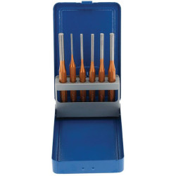 Gedore 8758050 Cotter Pin Driver Set, 6 Pieces, Metal Folding Cassette