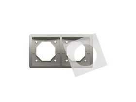 SIMON BASIC STANDARD Ramka 2 podwójna do wersji bryzgoszczelnej IP44 z kompletem uszczelek satynowy BMR2B/29 KONTAKT SIMON