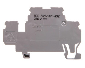 Dwupiętrowa złączka diodowa 2,5mm2 szara 870-541/281-492