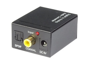 Konwerter audio DAC SPDIF na analog 2xRCA (L/R) + gn.słuch.
