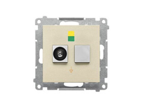 SIMON 55 Gniazdo ekwipotencjalne pojedyncze szampański mat TGEK1.01/144 KONTAKT SIMON