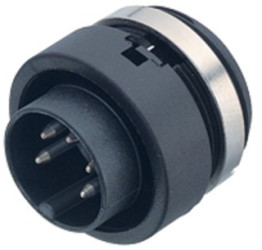 Panel plug, 5 pole, solder cup, bayonet locking, straight, 99 0615 00 05