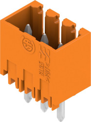 Pin header, 3 pole, pitch 3.5 mm, straight, orange, 1604630000