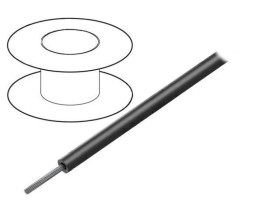 5853/19-BK001 Przewód HookUp Wire linka Cu 26AWG PTFE czarny 600V 305m