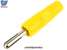 Wtyk banan 4mm ĹźĂłĹty