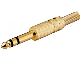 Wtyk jack 6,35 mm, stereo wtyczka jack 6,35 mm (3-pinowa, stereo)