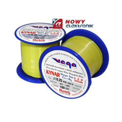 Przewód KYNAR Ø0,25 FEP żółty z miedzi srebrzonej, Vega Tronik