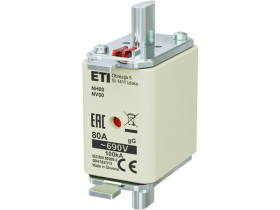 Wkładka topikowa przemysłowa zwłoczna KOMBI NH00 gG 80A/690V 004182313 ETI