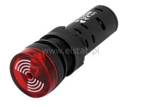 Kontrolka LED 19mm otwór= 16mm 24V z buzzerem