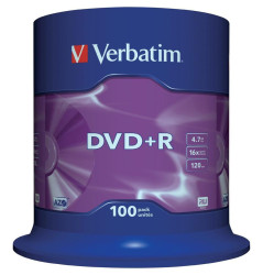 Nienagrana płyta DVD, typ: DVD+R, 4,7 GB, 16X, opakowanie: Trzpień, ilość: 100
