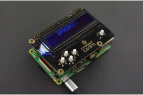 DFRobot I2C 16x2 RGB LCD KeyPad HAT with RGB Font (Compatible with Raspberry Pi 4B/3B+)