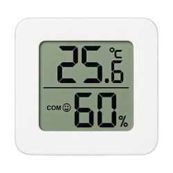 Termometr Wewnętrzny - Biały - Mini Cyfrowy Termometr - Smiley 0726