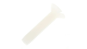 Śruby maszynowe M4 łeb z łbem stożkowym Nylon długość 20.0mm skok 0.70mm