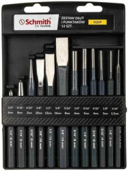 Przecinaki punktaki wbijaki zestaw 12szt Schmith