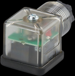 Valve connector, DIN shape A, 4 pole, 24 V, 1.5 mm², E12224