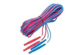 Przewód 10m niebieski dwużyłowy (U2 I2)zakończ.wtyk.ban. WAPRZ010DZBBU2I2