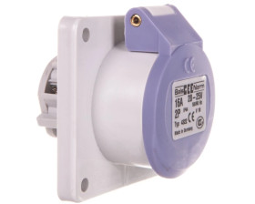 Gniazdo tablicowe niskonapięciowe proste 16A 2p 24V bez wpustu pomocniczego IP44 4322