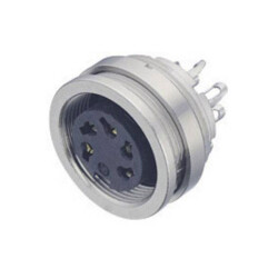 Binder 09-0116-00-05 Female 5 Pin Panel Mount Screw with Solder Terminal