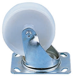 Koło samonastawne średnica kabla 100mm Płyta Flexello 230kg wysokość całkowita 125mm