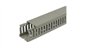 Kanał Grzebieniowy 40X40mm Szary Korytko Kablowe Z Pokrywą 2M Euro-Box