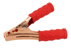 Krokodylek; K400A; czerwony; 165mm; zaciskany; 400A; stal cynkowana