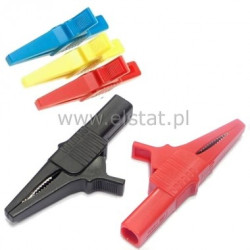 Krokodylek 4mm czerwony 84mm 8.102B gn. banan