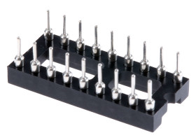 Podstawka DIL 2.54mm Pitch 7.62mm Row Spacing 18 Way, Przepust Toczony Pin, 3A E-TEC