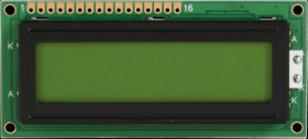 DEM 16216 SYH-LY-CYR22 LCD module, 2x16, H:5.6mm, ge/gn, w.Bel.