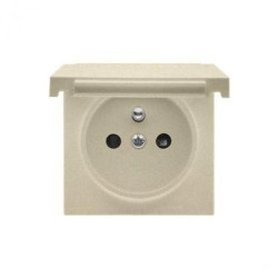 Simon 55 Pokrywa gniazda wtyczkowego pojedynczego z klapką w kolorze pokrywy do: SGZ1CM, SGZ1M Szampański mat TGZ1BUZP/144