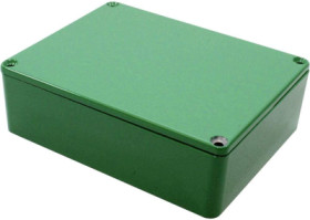 Aluminum die cast enclosure, (L x W x H) 119 x 94 x 38 mm, green, IP54, 1590BB2GR