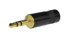 Rean Wtyk Audio Aux Mini Jack 3,5Mm Stereo Na Kabel Do 4,5Mm Pozłacany Czarny...