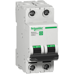 Wyłącznik miniaturowy Multi9, Typ B, 2-biegunowy, 13A, 277V ac, 125 V dc, Schneider Electric, M9F 10 kA