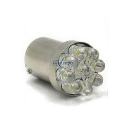 LED BA15s 12V 9xLED czerwona