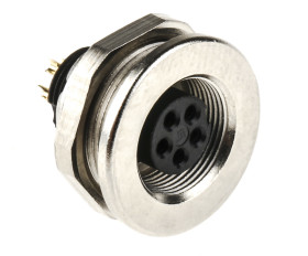 Złącze okrągłe 5-pinowe M9 Panel Gniazdo binder Żeńskie IP67 712