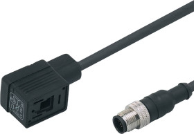 ifm Electronic E11431 Złącze męskie zaworowe z kablem formowanym E11431, B standard, styki: 3, 3, 24 V DC/AC, 1 szt.