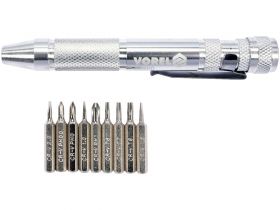 Zestaw - wkrętak z końcówkami 10 sztuk