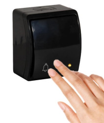 VIPLAST KOALA Przycisk Dzwonkowy Podświetlany Hermetyczny Czarny