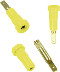 Złącze żeńskie laboratoryjne złącze żeńskie do wbudowania pionowego Średnica pina: 2 mm żółty Stäubli EB2 1 szt.