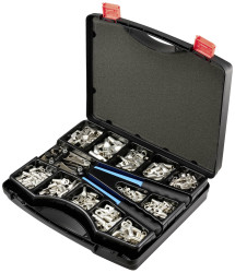 TRU COMPONENTS TC-11894512 Asortyment końcówek kablowych rurkowych 6 - 50 mm² ze szczypcami do zaciskania 6 mm²;50 mm²;s