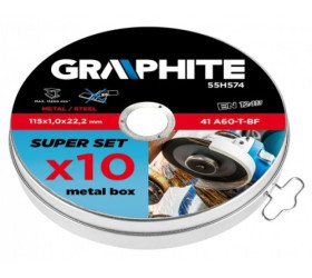 Tarcza tnąca do metalu 125x1.0x22.2mm, 41 A60-T-BF /10szt./ 55H576