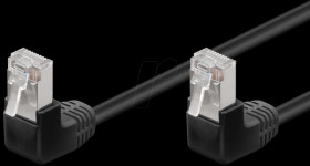 96077 0.5-m cat. 5e patch cable, 2x 90° plug, black